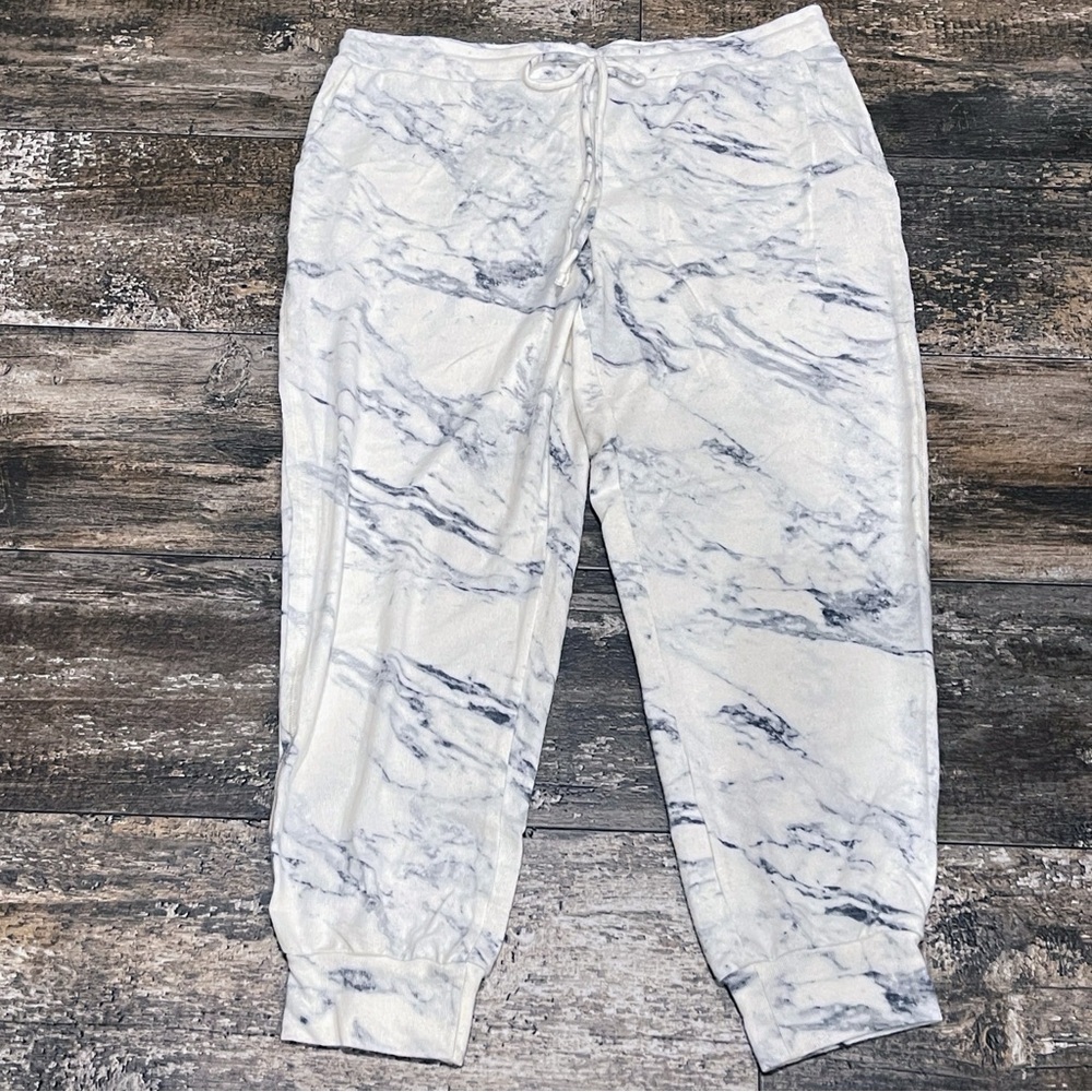 Michael Stars Jenny Jogger Chalk Combo Womens XL Lounge Comfy Cozy Marbled NEW - Picture 3 of 13